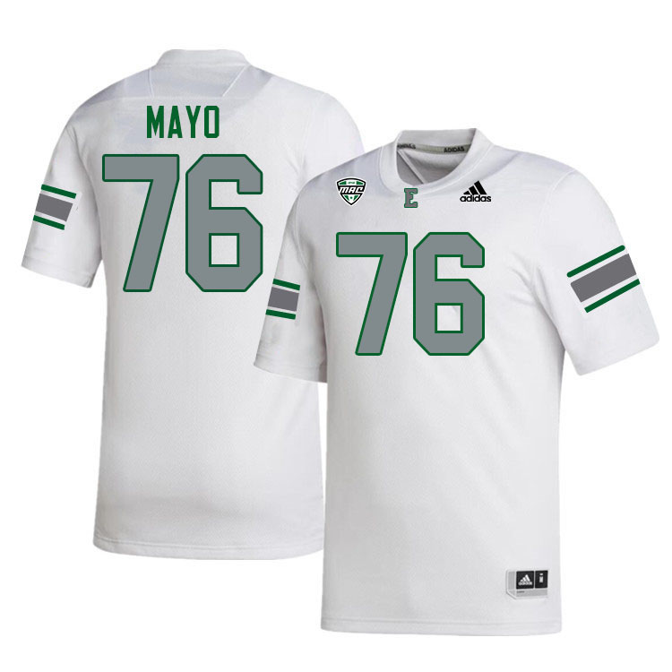 Eastern Michigan Eagles #76 Chris Mayo College Football Jerseys Stitched Sale-White